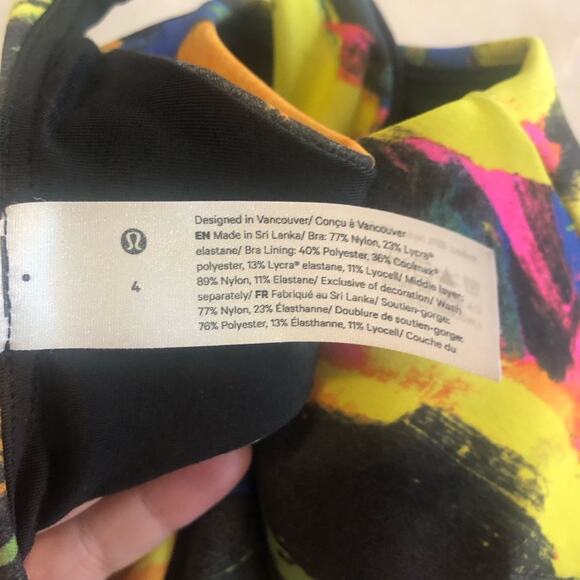 Lululemon Wunder Train Long Line Racerback Tank Top Undertone Black Multi sz 4 - Picture 4 of 6